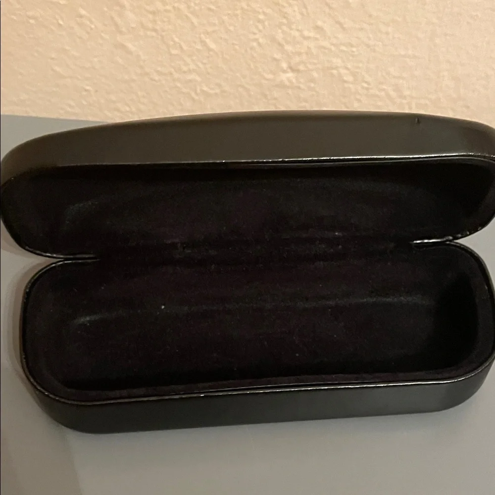 Coach Sleek Black Leather Eyewear Case